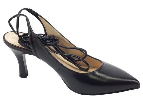 Nero Giardini NeroGiardini E218343DE Nappa Nero Sandalo elegante allaccio alla schiava per Donna in pelle Nero