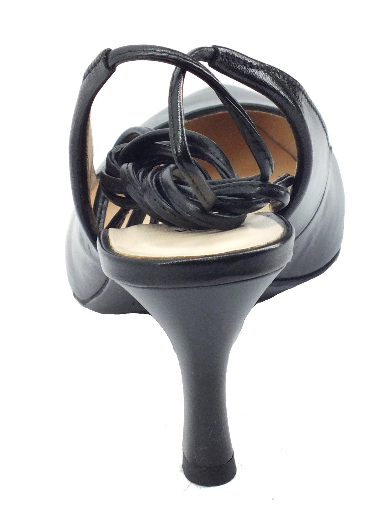 Nero Giardini NeroGiardini E218343DE Nappa Nero Sandalo elegante allaccio alla schiava per Donna in pelle Nero