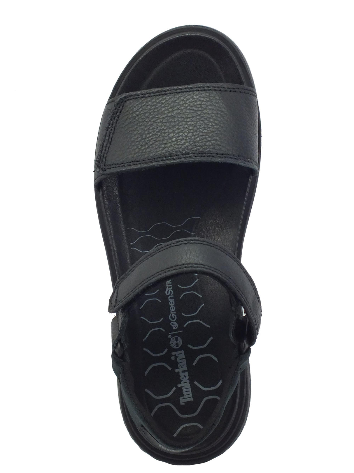 Timberland Timberland 0A2F2J Ray City Black Full Grain Sandali per Donna in pelle zeppa bassa nero