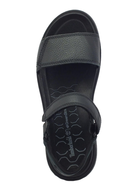 Timberland Timberland 0A2F2J Ray City Black Full Grain Sandali per Donna in pelle zeppa bassa nero