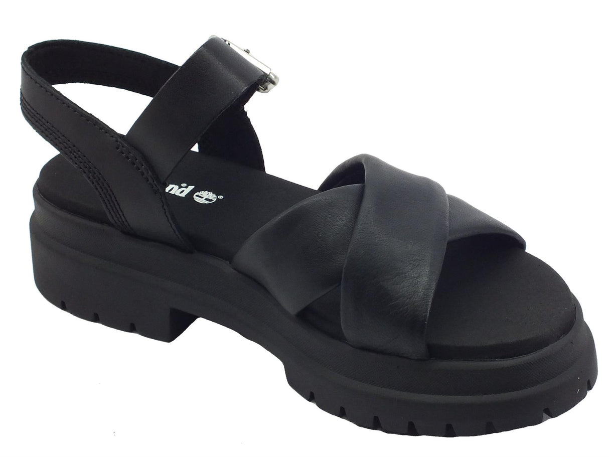 Timberland Timberland 0A2QVJ London Vibe Black Full Grain Sandali per Donna in pelle nero