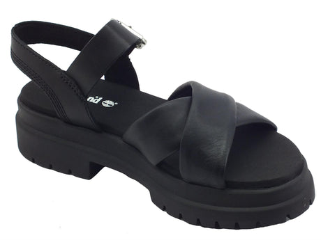 Timberland Timberland 0A2QVJ London Vibe Black Full Grain Sandali per Donna in pelle nero
