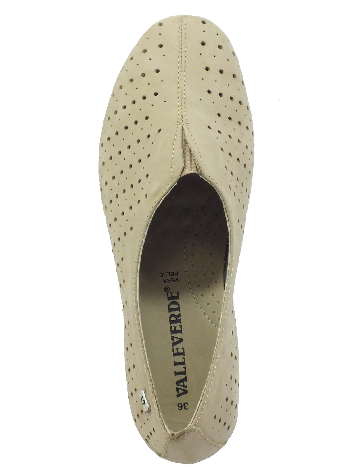 Valleverde Valleverde VS10205 Nabuk Tortora Mocassini con zeppa per donna in pelle Tortora