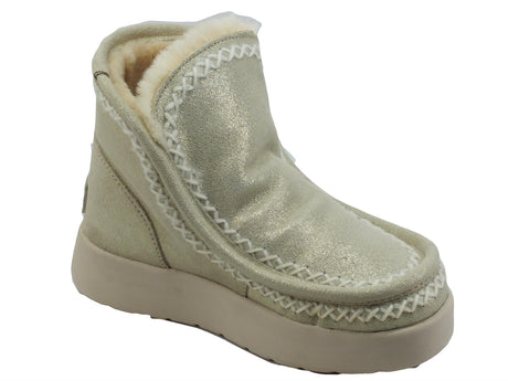 CafèNoir CAFèNOIR DZ6110 Platino Mammuttini per Donna in nabuk con ecopellicciotto Platino