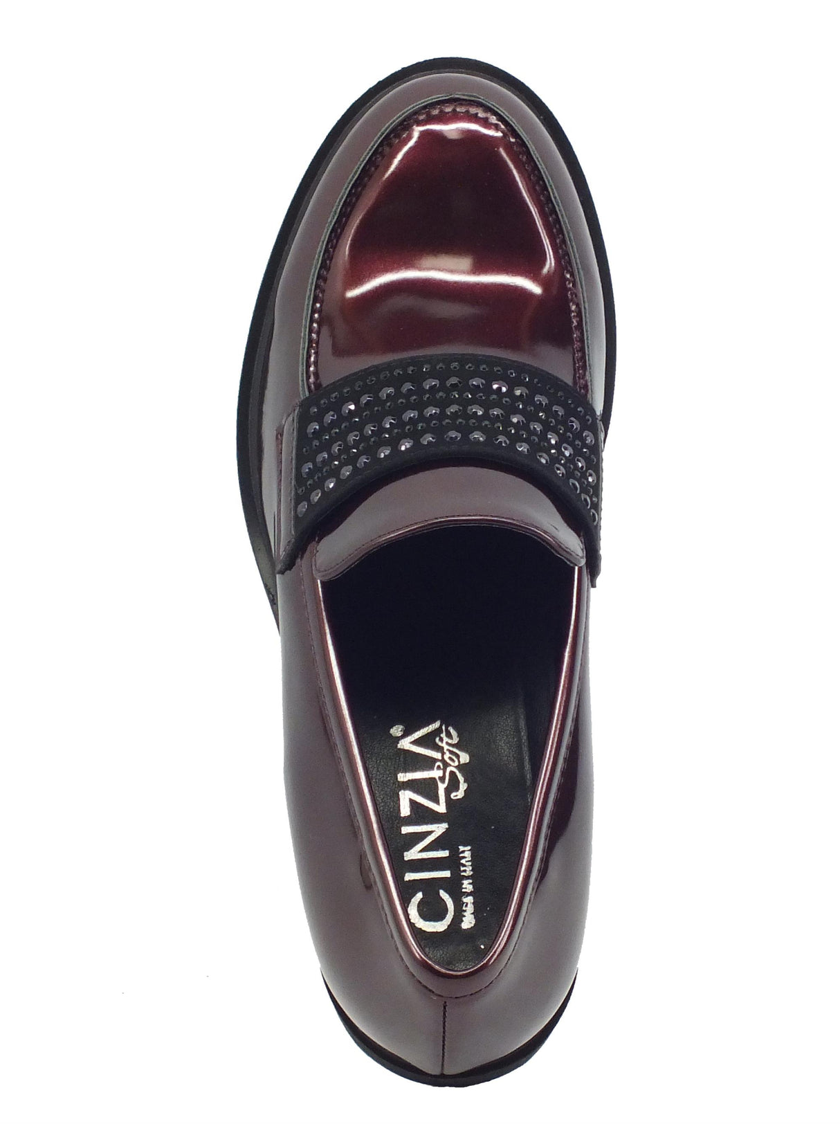 Cinzia Soft Cinzia Soft MM844368 Bordò Mocassini per Donna in ecopelle vernicitata lucida con tacco Bordò