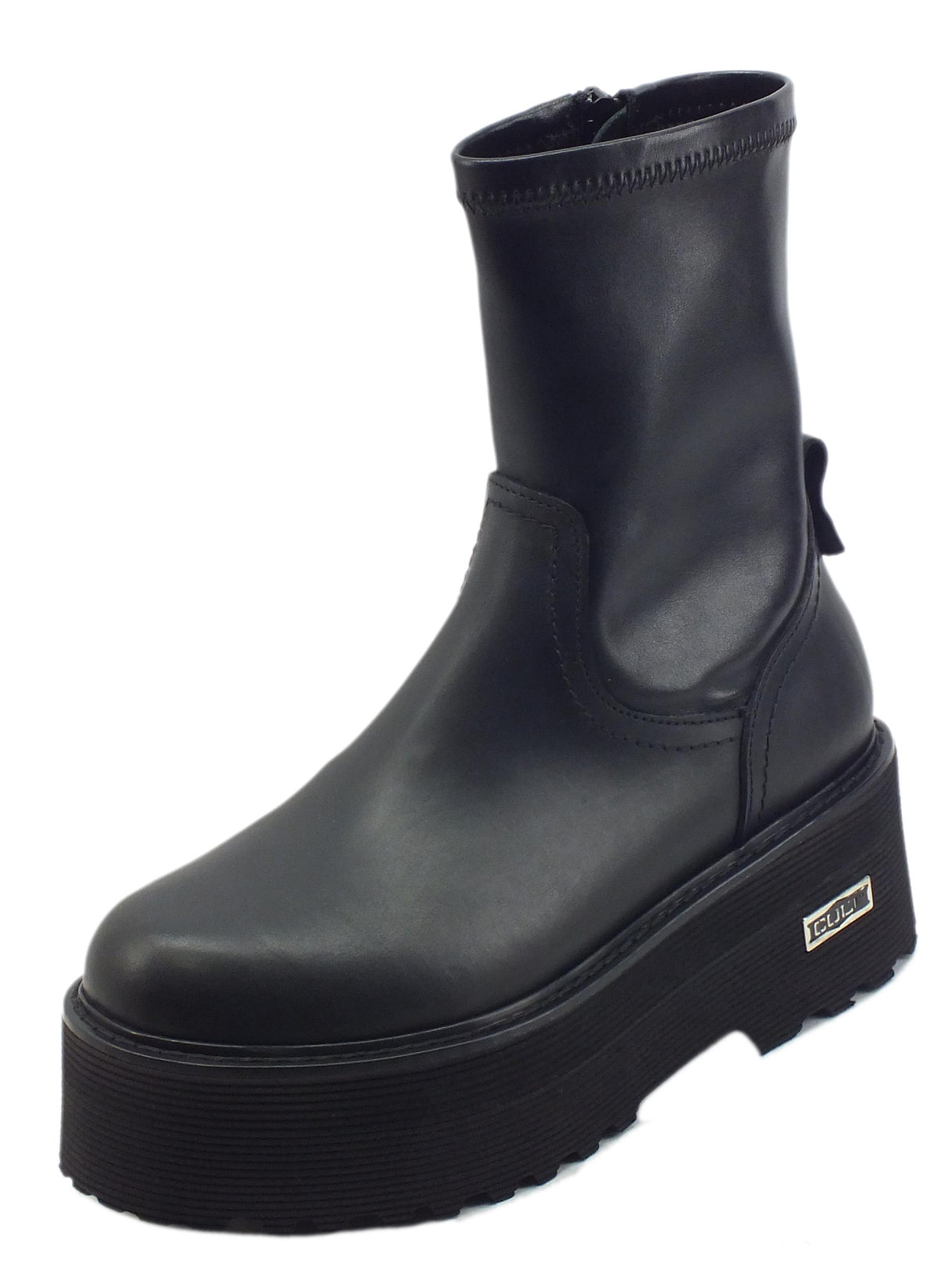 CULT Cult CLW352200 Axl Black Stivali per Donna in pelle e tessuto elasticizzato nero