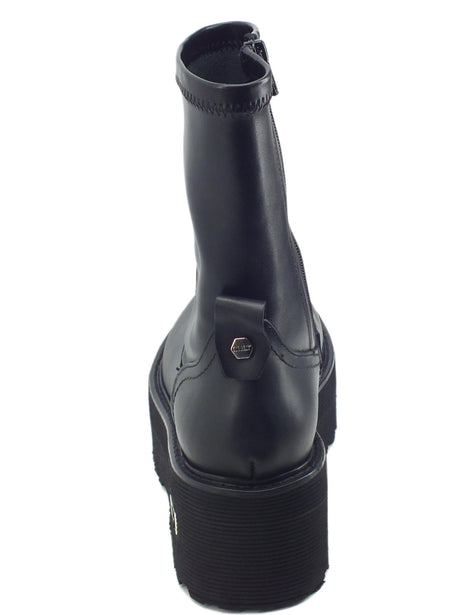 CULT Cult CLW352200 Axl Black Stivali per Donna in pelle e tessuto elasticizzato nero