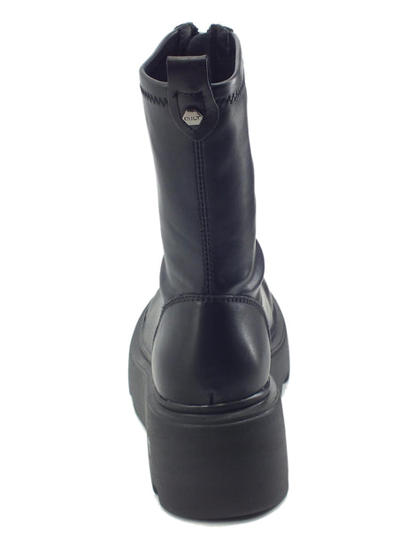 CULT CULT New Rock CLW355400 Black Anfibi Donna in pelle modello paracadutista nero