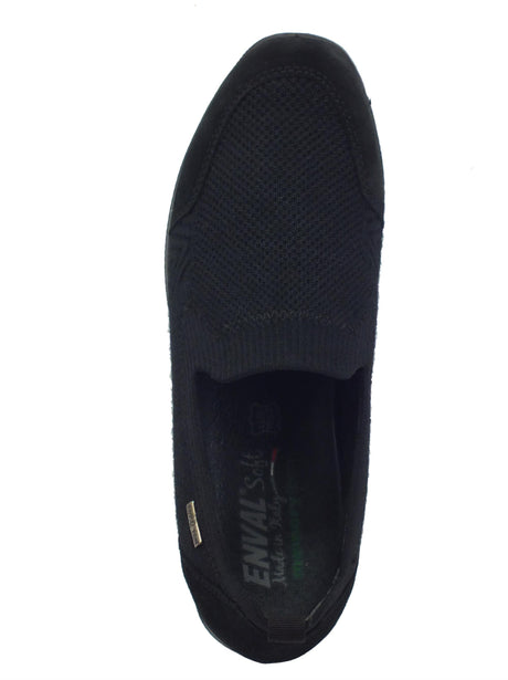 ENVAL Soft ENVAL Soft 2767200 Tes Nero Mocassini Confort per Donna in tessuto zeppa media Nero