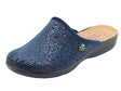 FlyFlot FlyFlot P3 N94 6E Blu Pantofole per Donna in tessuto satinato con sottopiede in pelle Blu