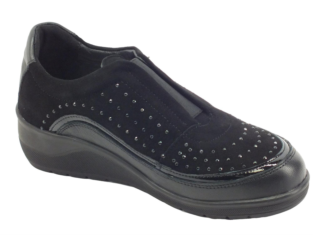 Grunland Grunland DAPE SC2572 Nero Scarpe confort per Donna in nabuk Nero