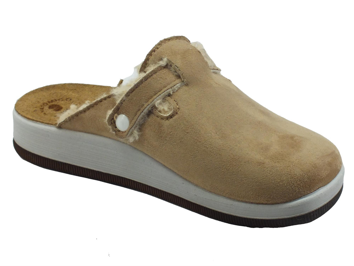 InBlu InBlu CT000020 Naturale Pantofole per Donna in tessuto vellutato rosa con fibietta Naturale