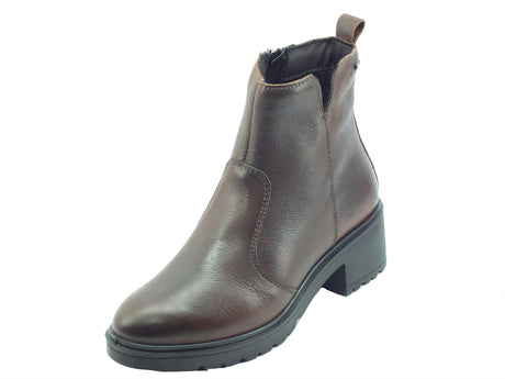 Igi&Co Igi&Co 2653011 Vitello Rusty Cuoio Tronchetti per Donna in pelle tacco medio Cuoio