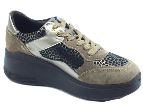 Igi&Co Igi&Co 2656722 Scam. Gira Fango Sneakers per Donna in nabuk Fango