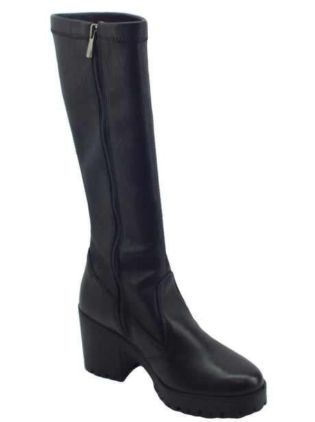 Igi&Co Igi&Co 2669000 Nappa Sint Nero Stivali per Donna in pelle ed ecopelle con lampo e tacco alto Nero