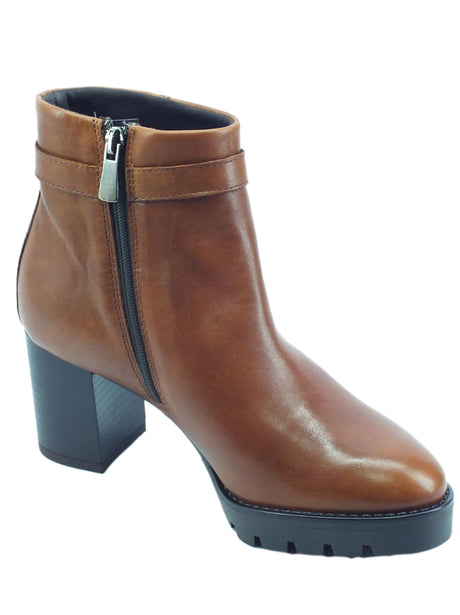 Igi&Co Igi&Co 2693122 Vitello Anticato Cognac Tronchetti eleganti per Donna in pelle tacco alto Cognac