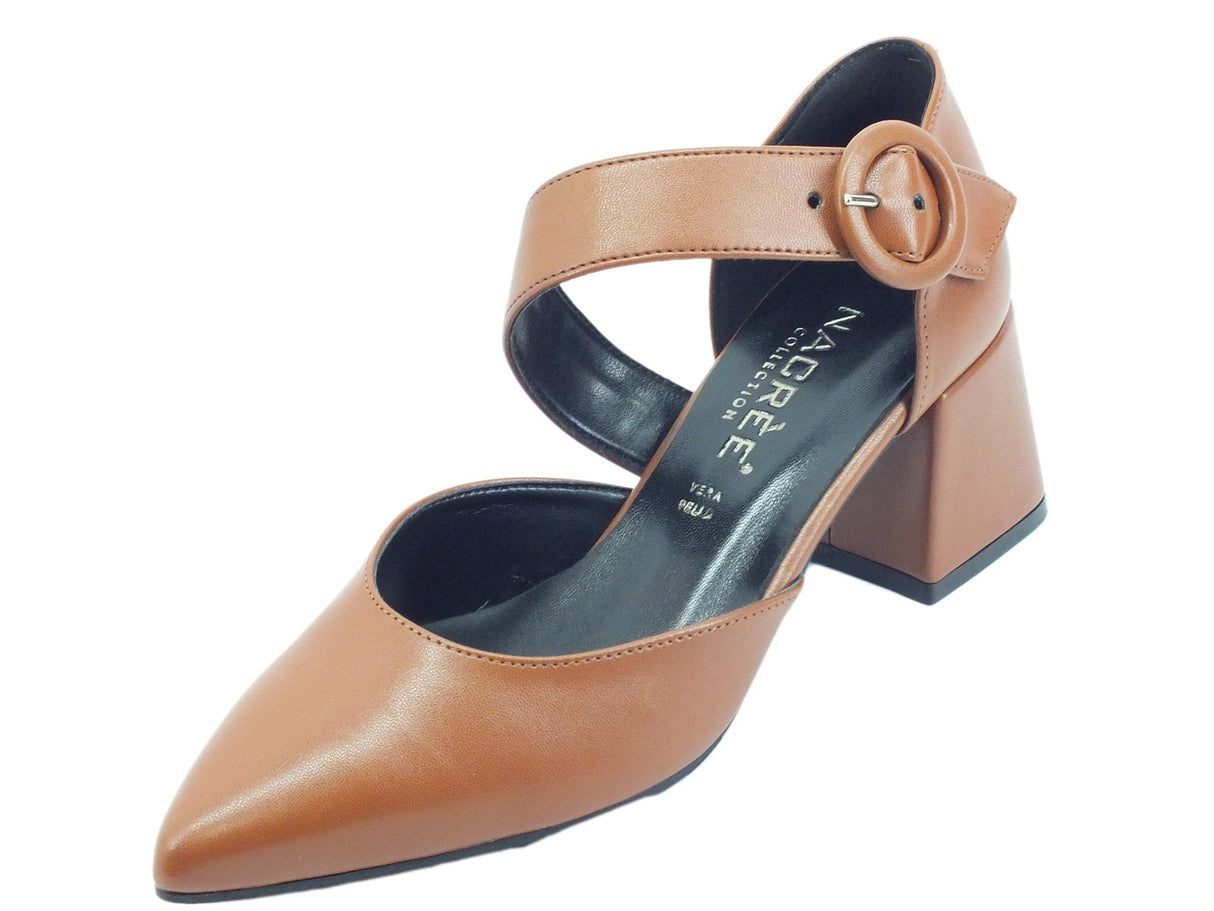 Nacrèe Nacrèe 145M018 Vit Cuoio Sandali eleganti per Donna a punta tacco medio Cuoio
