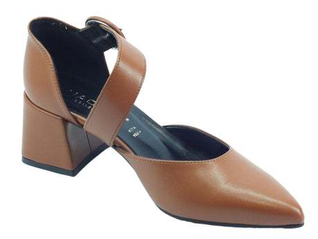 Nacrèe Nacrèe 145M018 Vit Cuoio Sandali eleganti per Donna a punta tacco medio Cuoio