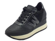 Melluso Melluso R25544 Marika P Nero Sneakers confort per Donna in pelle e nabuk con lacci Nero