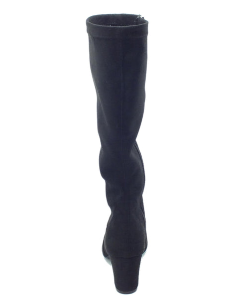 Melluso Melluso Z410B Nero Stivali con tacco per Donna in tessuto elasticizzata nero