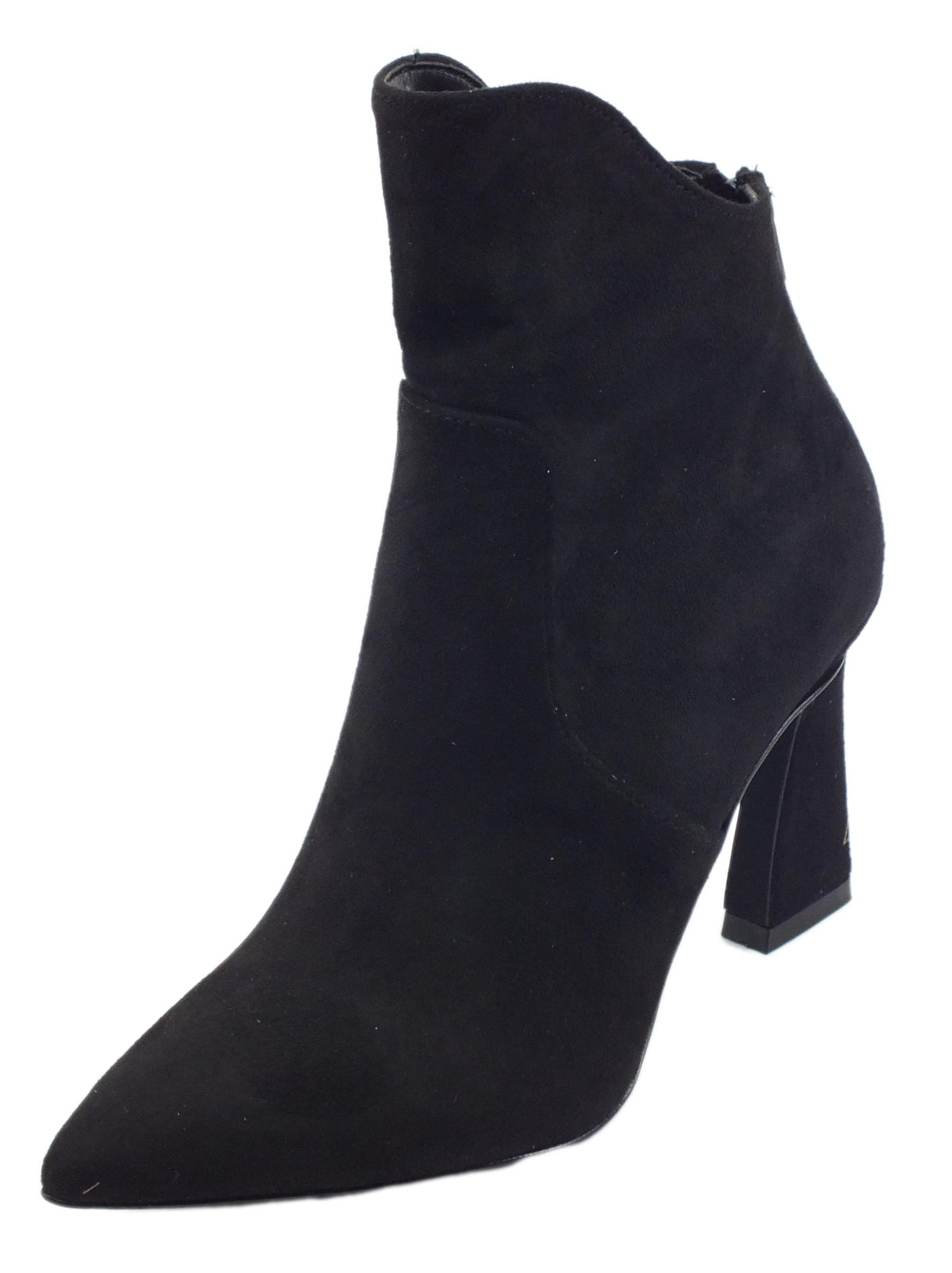 Nacrèe Nacrèe 410K037 Cam Nero Tronchetti accollati in tessuto con tacco alto nero