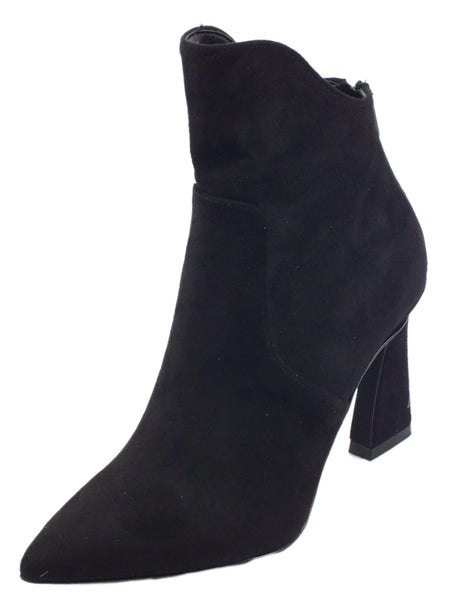 Nacrèe Nacrèe 410K037 Cam Nero Tronchetti accollati in tessuto con tacco alto nero