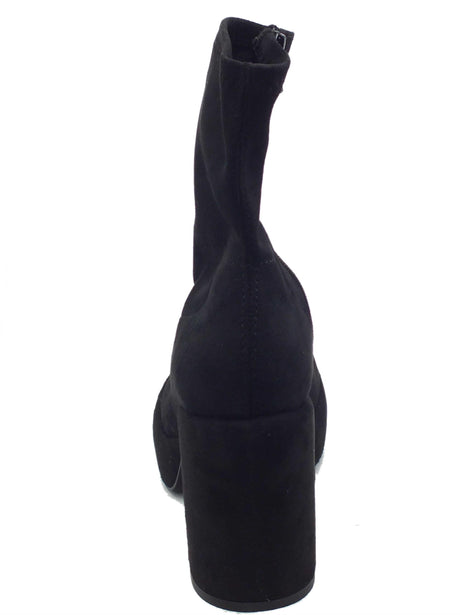 Nacrèe Nacrèe 7227001 Cam Nero Tronchetti accollati in tessuto elasticizzato con tacco alto nero