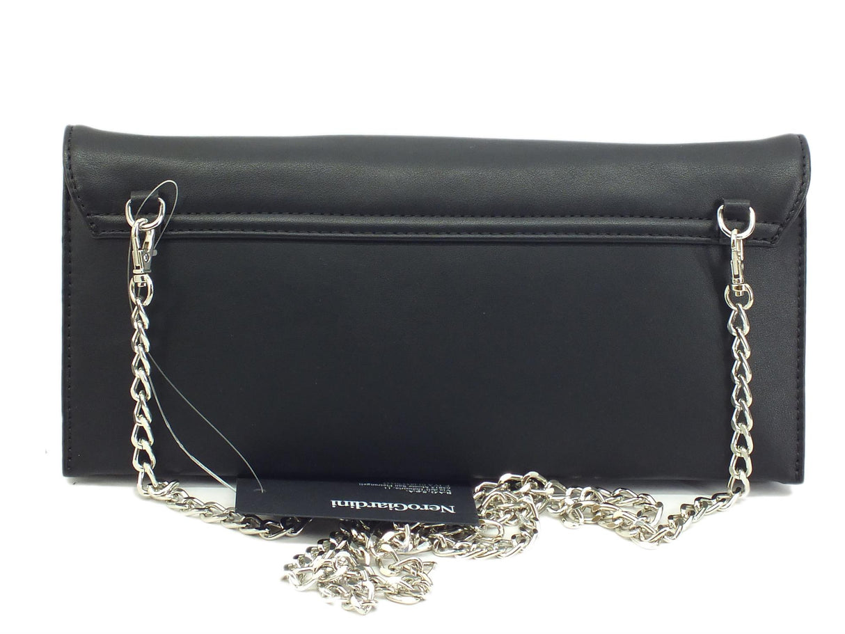 Nero Giardini NeroGiardini E047009D Amur Nero Pochette a portafogli con tracollina per Donna in sintetico nero