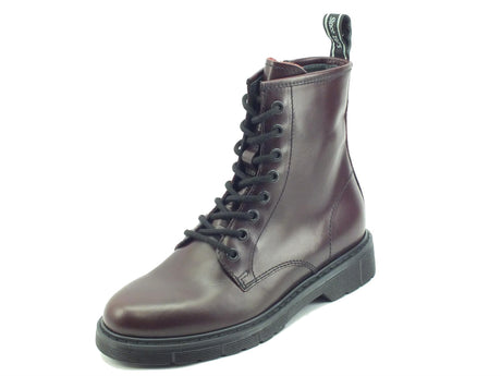 Nero Giardini NeroGiardini I117160D Runner Bordò Scarponcini per Donna in pelle con lampo e lacci Bordò