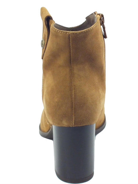 Nero Giardini NeroGiardini I117271DE Velour Malto Tronchetti a punta per Donna in nabuk con lampo tacco medio Velour Malto