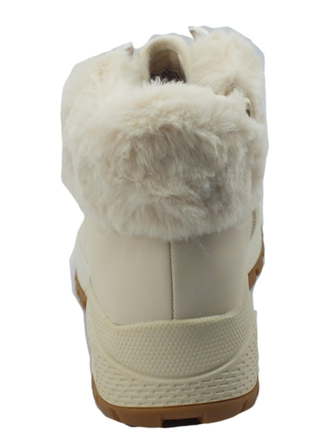 Skechers Skechers 167274 Uno Rugged Fall Air Natural Tronchetti per Donna in ecopelle bianca con pile Bianco Panna