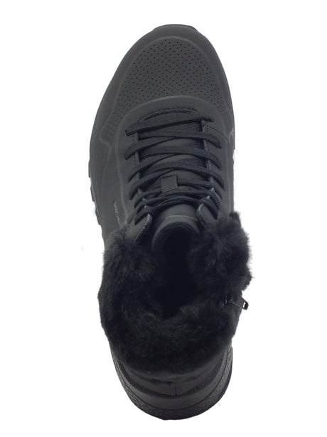 Skechers Skechers 167274 Uno Rugged Fall Air Black Tronchetti per Donna in ecopelle nera con pile nero