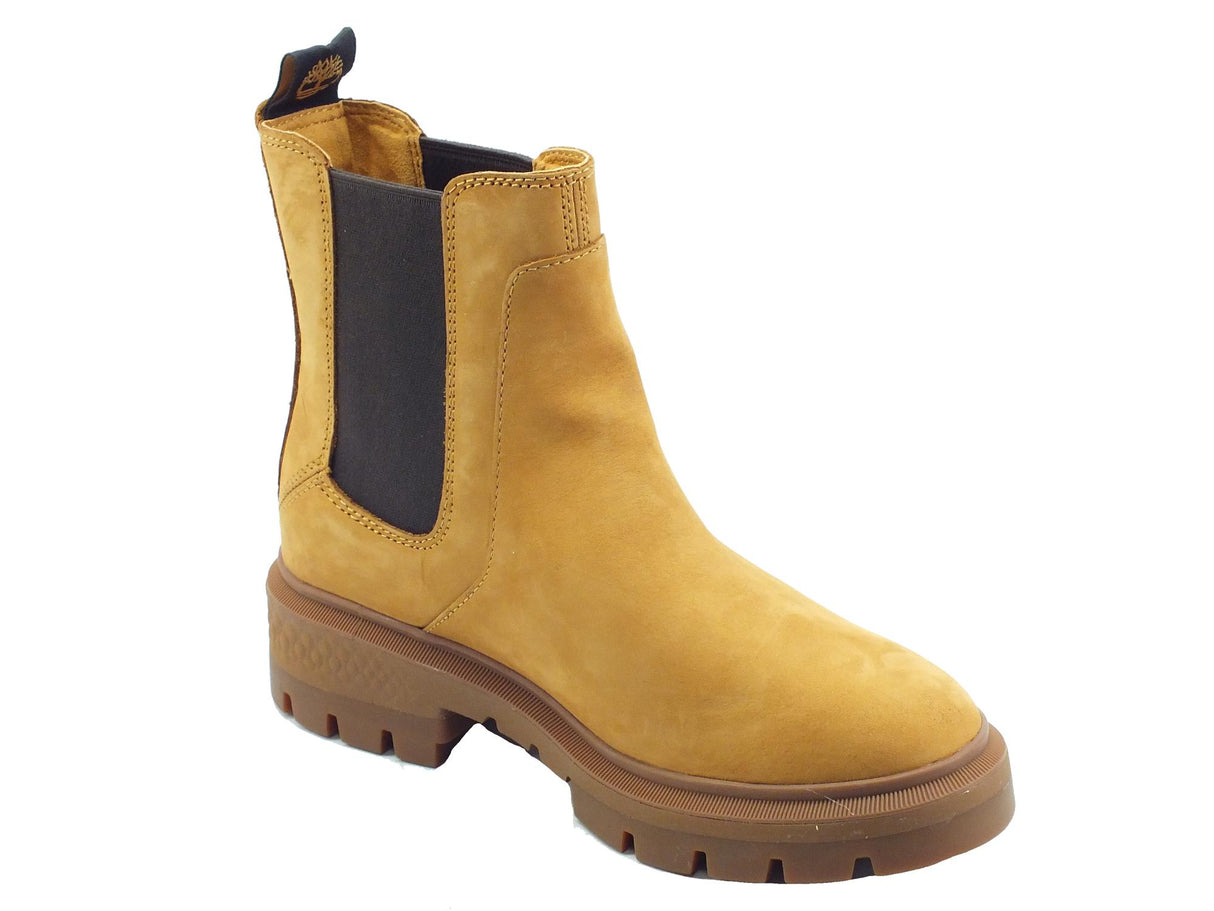 Timberland Timberland 0A5VAG Cortina Valley Nubuck Scarponcini per Donna modello Beatles in nabuk giallone giallone