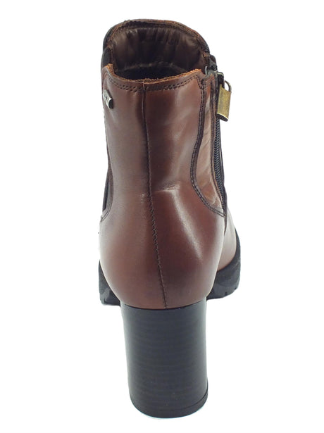 Valleverde Valleverde 49360 Nappa Marrone Tronchetti per Donna in pelle con lampo ed elastico Marrone