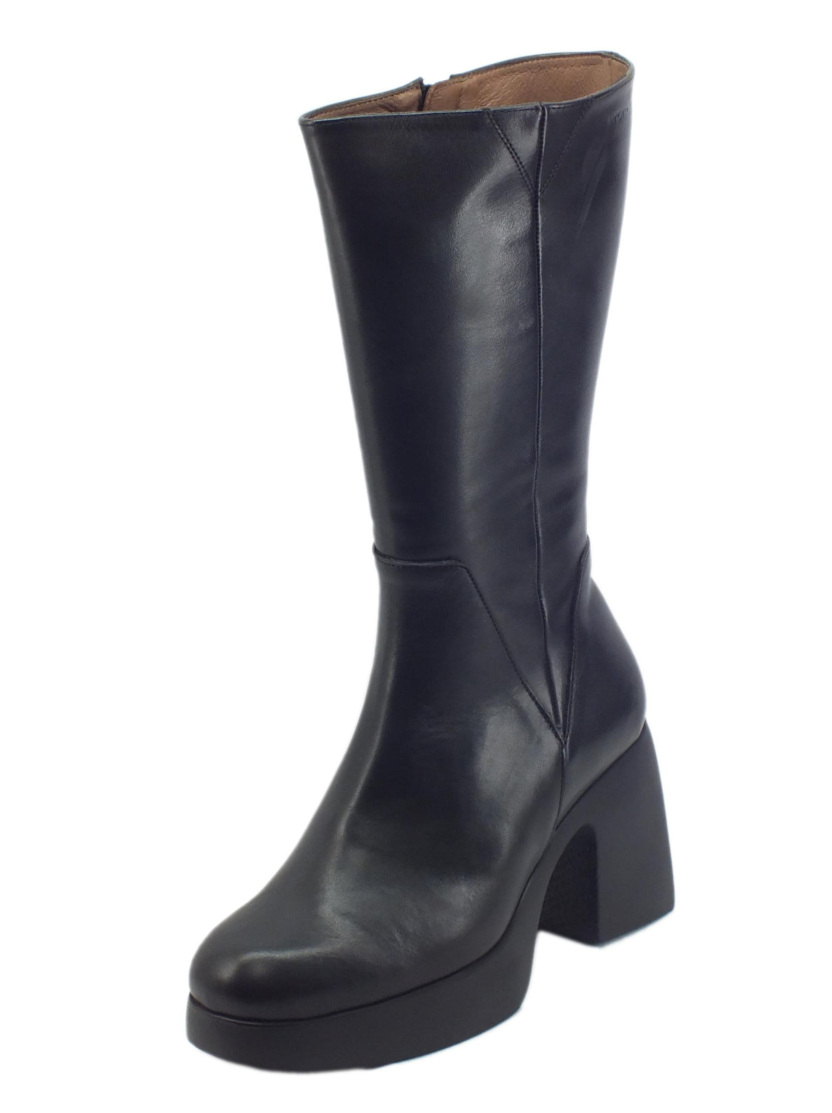 Wonders Wonders H-4922 Iseo I Negro Stivali per Donna in pelle tacco alto nero