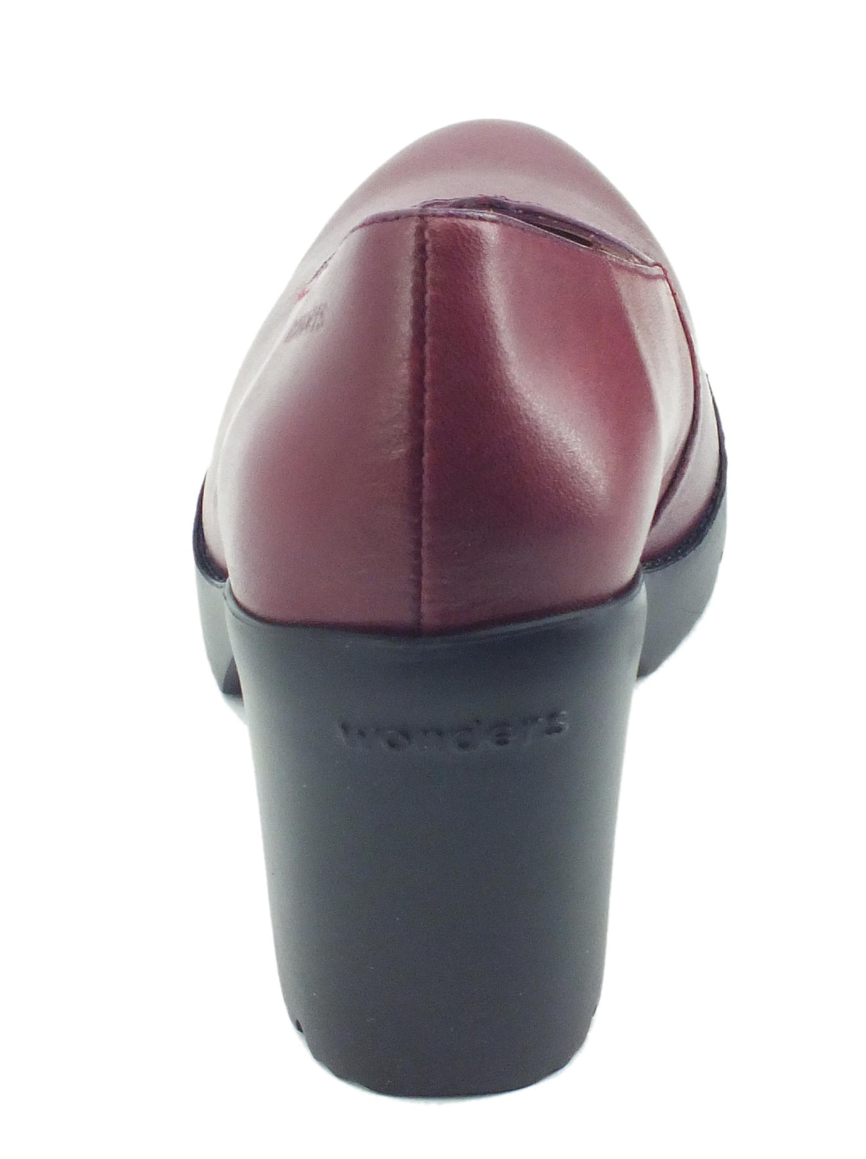 Wonders Wonders M-4520 Nature Vino Decoltè per Donna in pelle nera Nature Vine