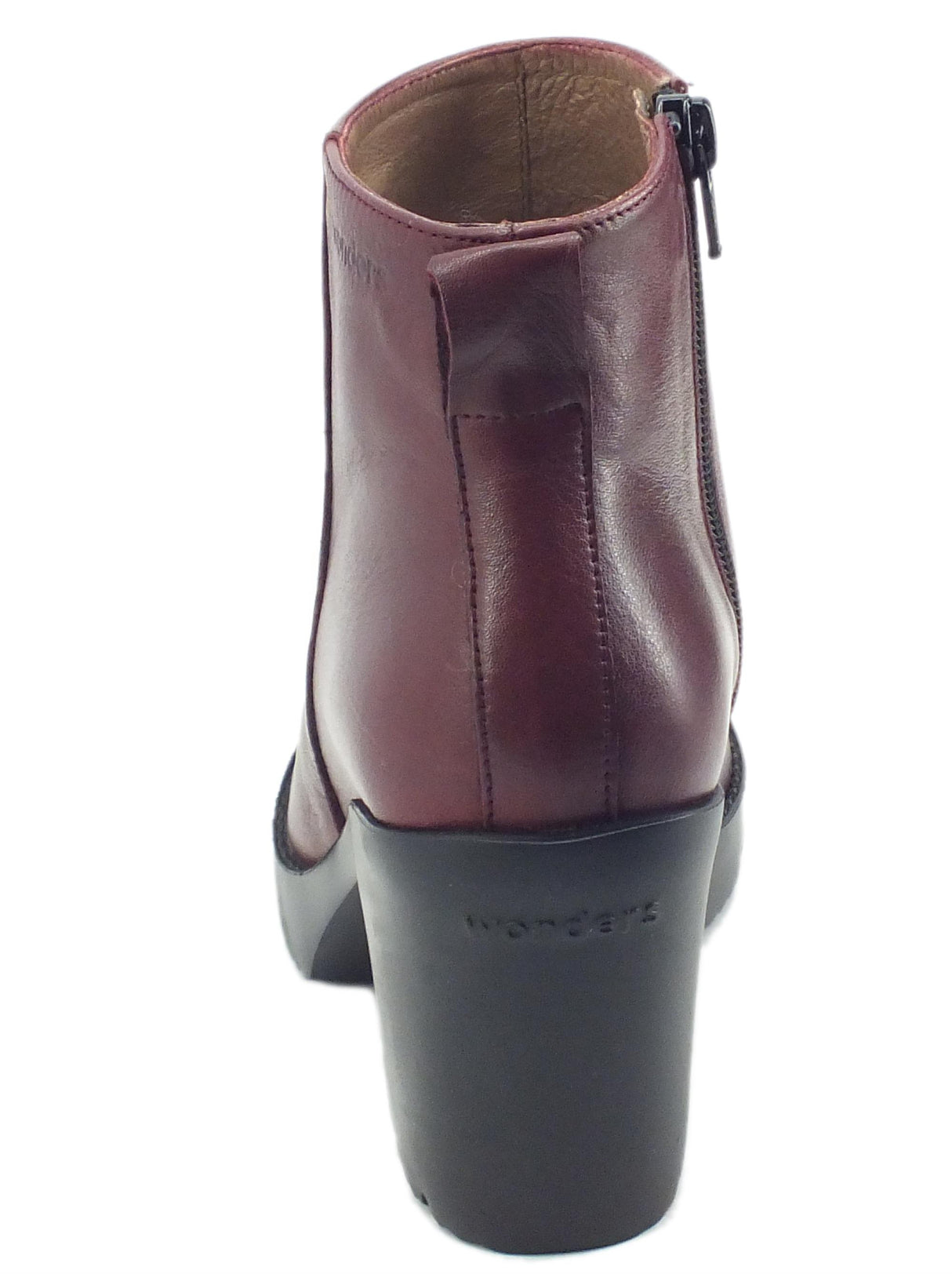Wonders Wonders M-4524 Iseo I Vino Tronchetti per Donna in pelle con tacco medio Vino