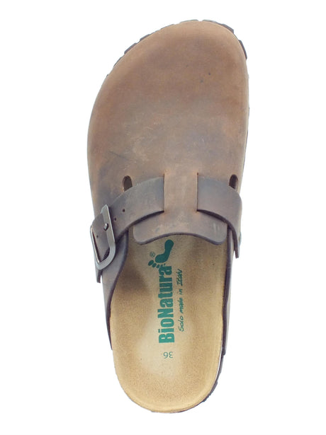 BioNatura BioNatura 11 Vegas Imb Crazy Horse caffè Sandali per Donna in pelle ingrassata zeppa bassa caffè