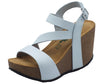 BioNatura BioNatura Sandali zeppa alta Donna 29A2008 Imb ByCast Bianco pelle bianco Bianco