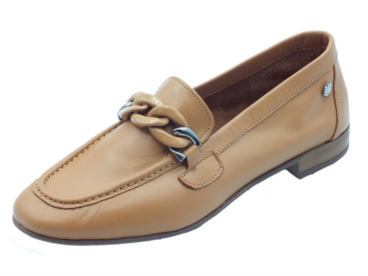 Carmela Carmela 160737 Z.Piel Camel Mocassini Classici per Donna in pelle con tacchetto Camel