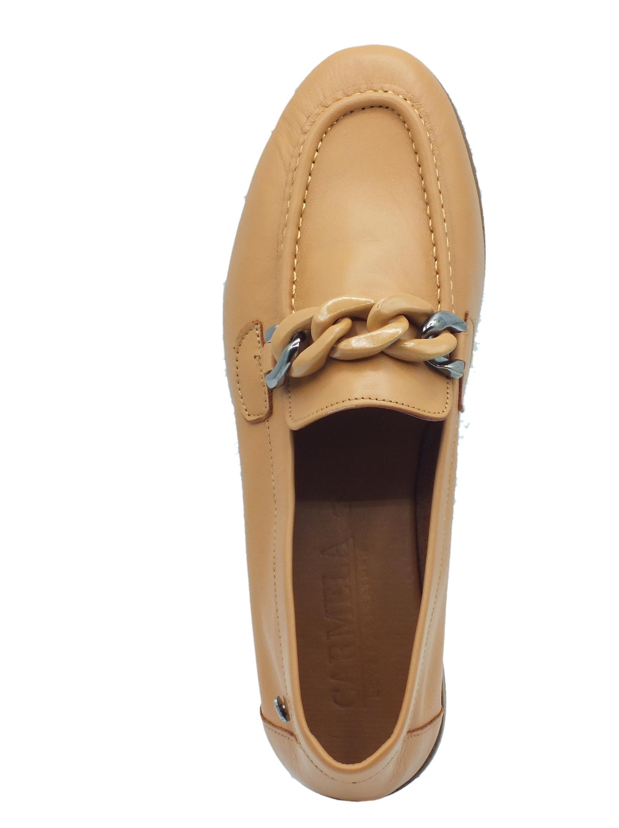 Carmela Carmela 160737 Z.Piel Camel Mocassini Classici per Donna in pelle con tacchetto Camel