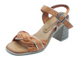 Carmela Carmela 160791 S. Piel Camel Sandali per Donna in pelle marrone tacco alto tallone in memory Camel