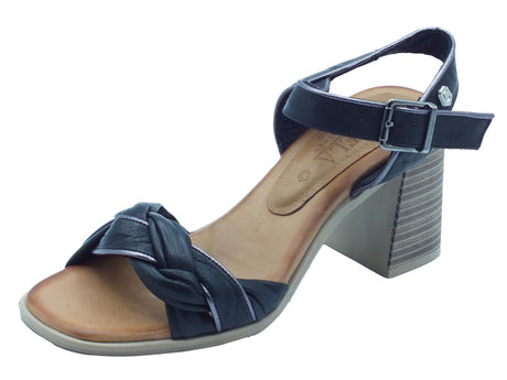 Carmela Carmela 160791 S. Piel Negro Sandali per Donna in pelle tacco alto tallone in memory nero