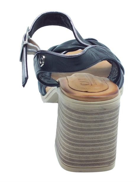 Carmela Carmela 160791 S. Piel Negro Sandali per Donna in pelle tacco alto tallone in memory nero