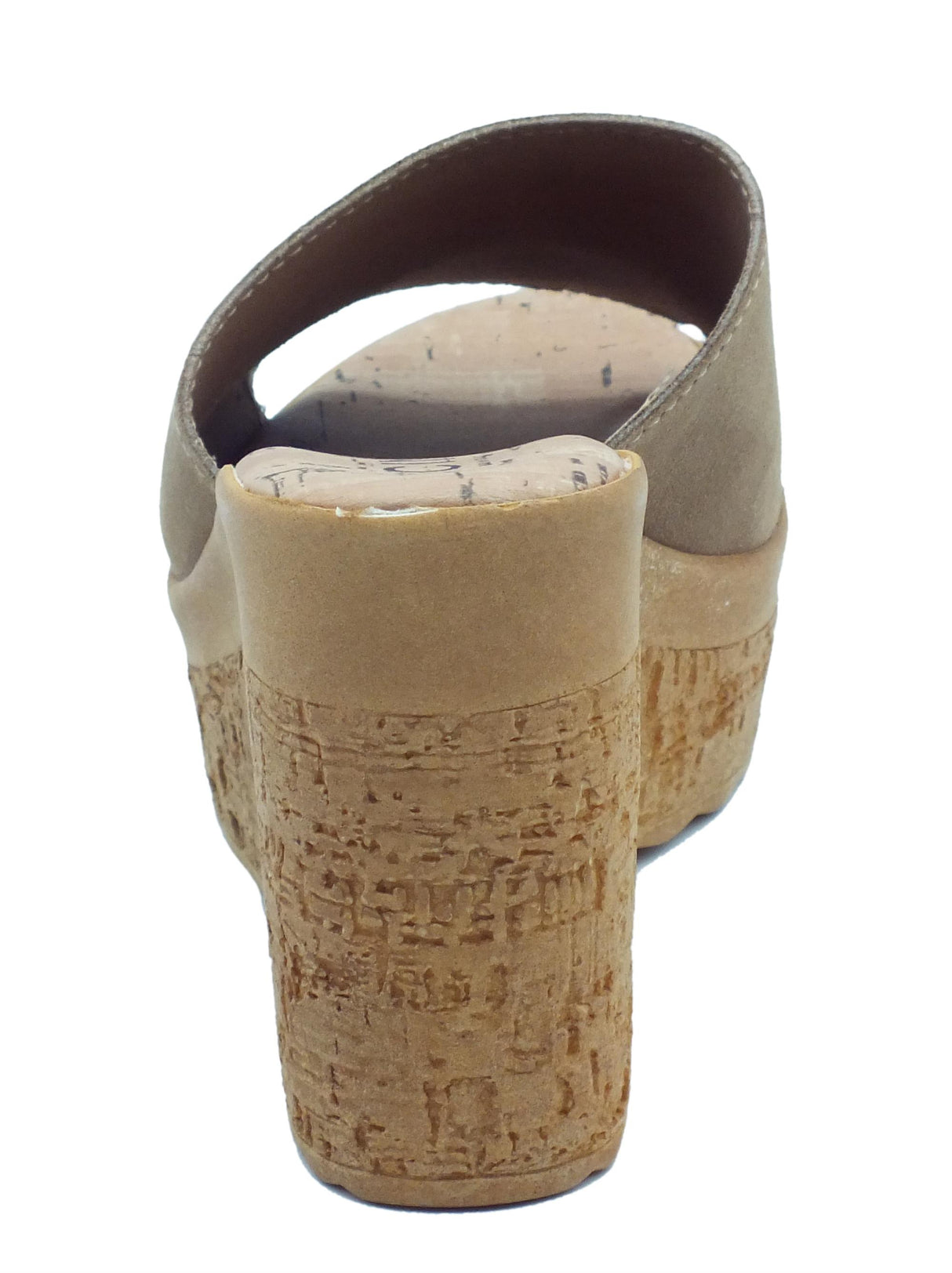 Cinzia Soft Cinzia Soft IAF313320 Cuoio Sandali Scalsati per Donna in nabuk con zeppona effetto legno Cuoio