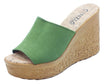Cinzia Soft Cinzia Soft IIAF313320 Verde Sandali Scalsati per Donna in nabuk con zeppona effetto legno Verde