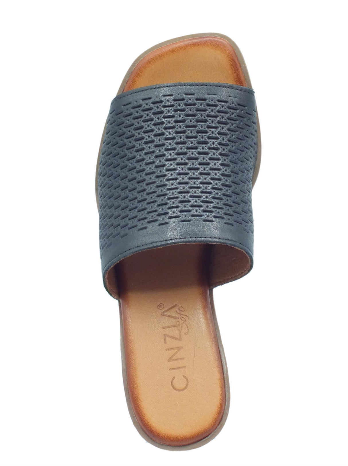 Cinzia Soft Cinzia Soft TA621 Black Sandali scalsati con tacco per Donna in pelle nera Black