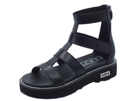 CULT CULT Sandali zeppa bassa Donna CLW329000 Ziggy Black pelle nero Ziggy black
