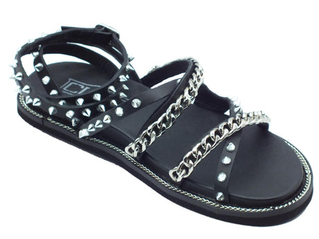 CULT CULT Sandali zeppa bassa Donna CLW388600 Roshelle Black pelle nero Black