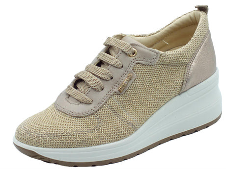 ENVAL Soft ENVAL Soft 3755522 Beige Sneakers Confort per Donna in tessuto zeppa interna alta Beige
